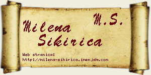 Milena Sikirica vizit kartica